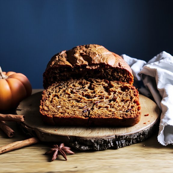 spiced moist pumpkin bread