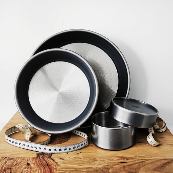 standard cake pan dimensions