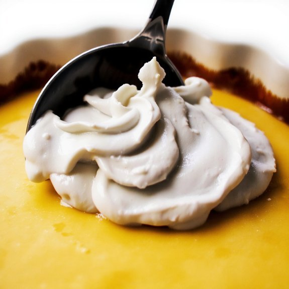 stiff glossy meringue topping