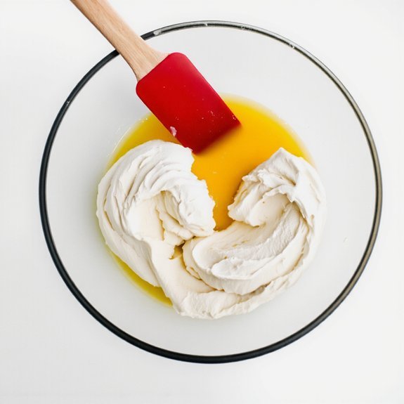 temper eggs add slowly