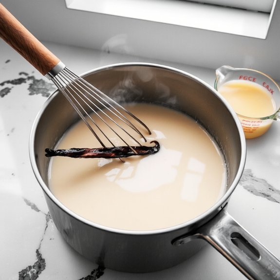 tempered silky vanilla custard