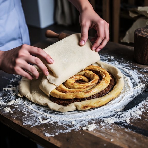tightly roll uniform slices