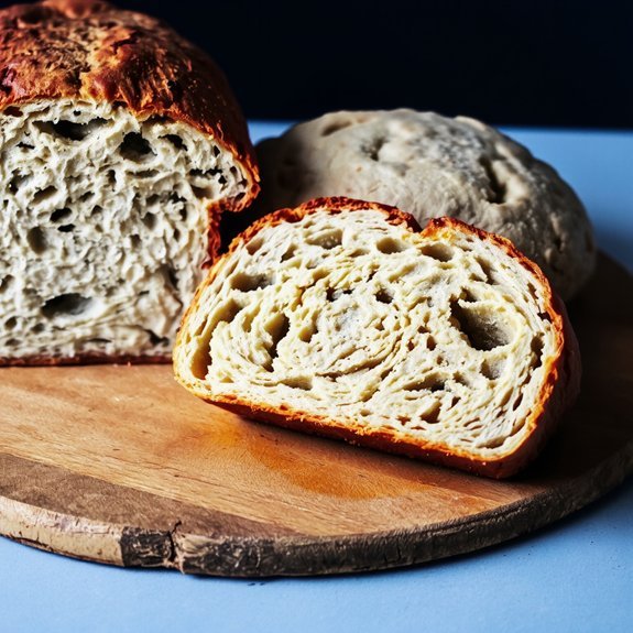 under proofing produces dense bread