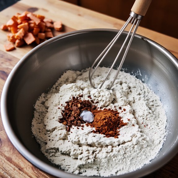 whisk dry ingredients evenly